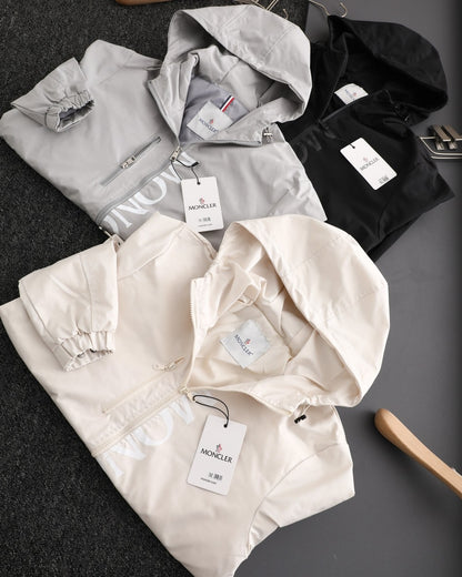 Moncler Classic Printed Hooded Windbreaker Jacket – SS24 Autumn Collection