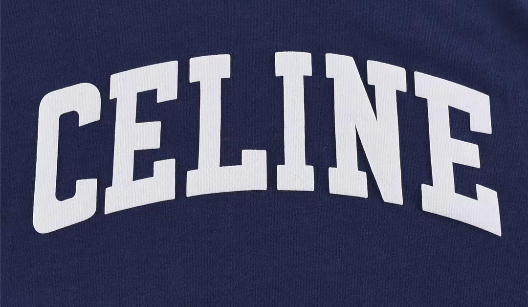 Celine Classic Letter Print Hooded Sweatshirt