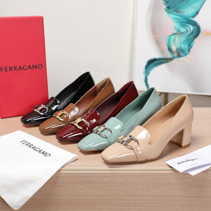 Ferragamo Classic Square Toe Pumps