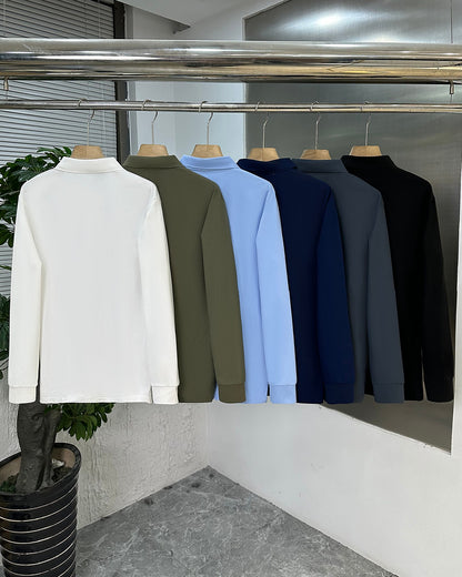 Moncler Classic Embroidered Long Sleeve Polo Shirt – 2025 Fall Collection