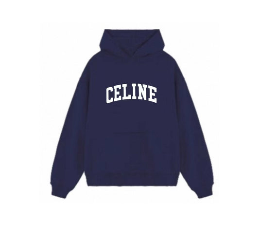 Celine Classic Letter Print Hooded Sweatshirt
