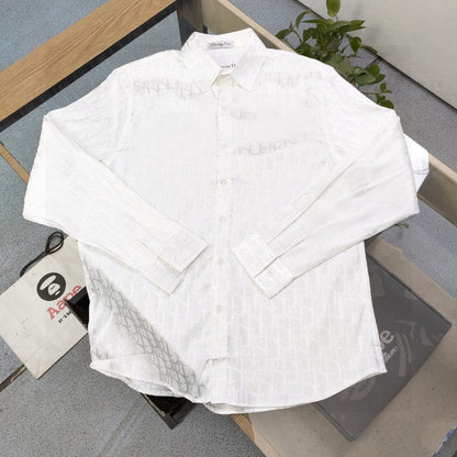 Dior Classic Oblique Jacquard Long-Sleeve Shirt – 2025SS