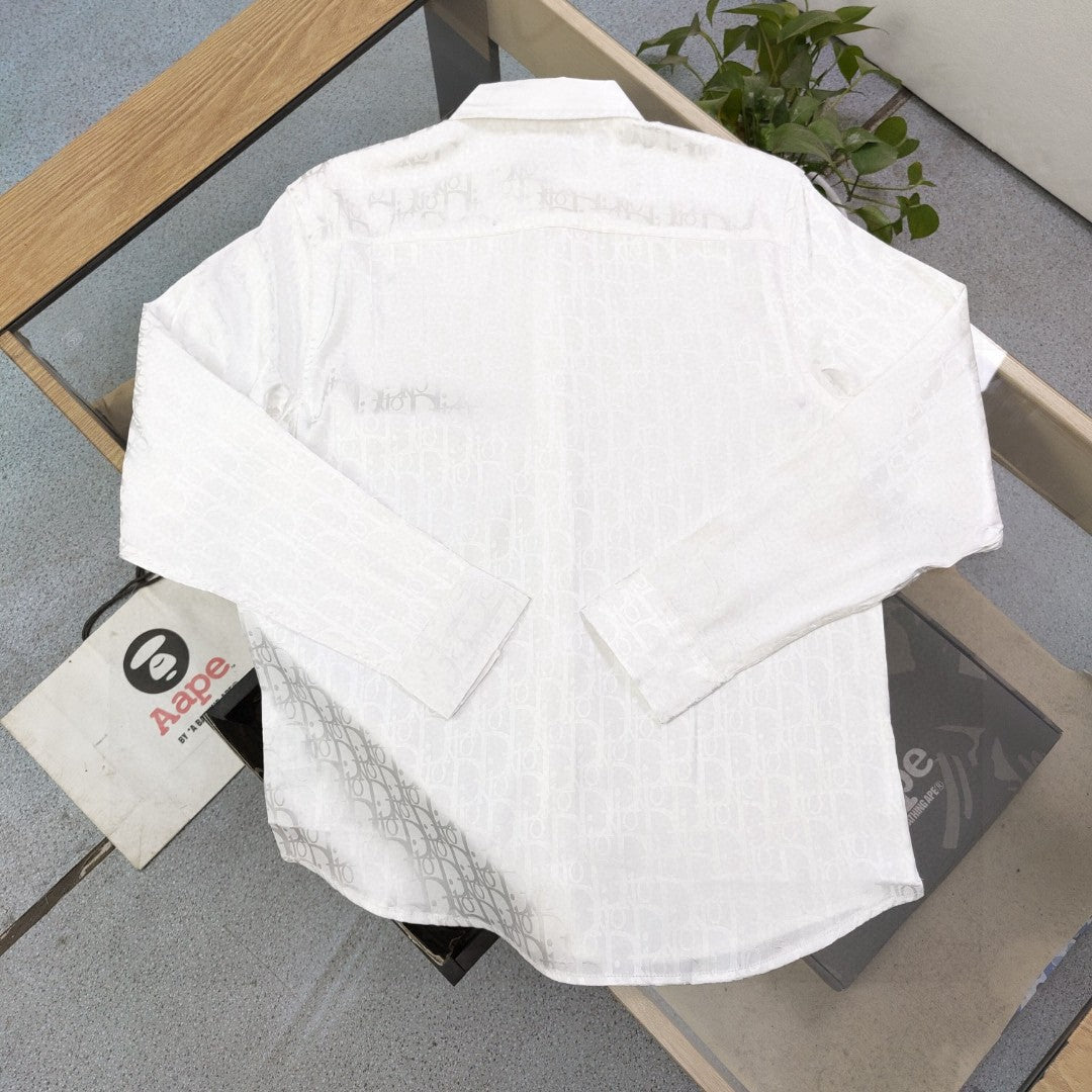 Dior Classic Oblique Jacquard Long-Sleeve Shirt – 2025SS