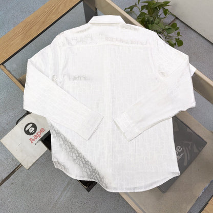 Dior Classic Oblique Jacquard Long-Sleeve Shirt – 2025SS