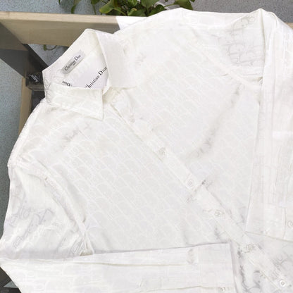 Dior Classic Oblique Jacquard Long-Sleeve Shirt – 2025SS
