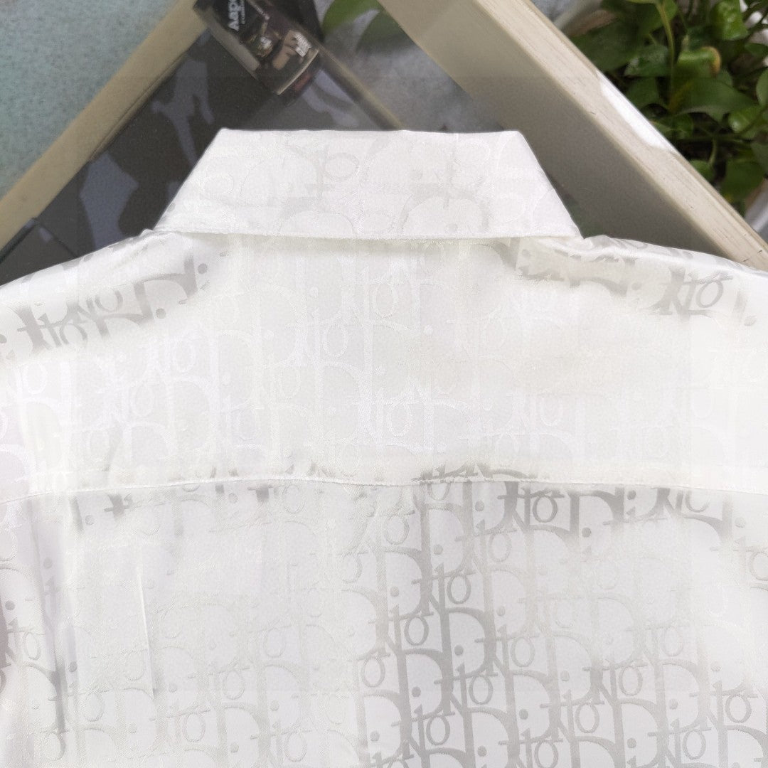 Dior Classic Oblique Jacquard Long-Sleeve Shirt – 2025SS