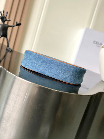 Celine Ava Triomphe Denim Crescent Bag – 25SS
