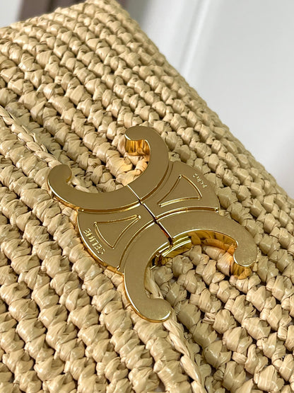 Celine Teen Nino Woven Triomphe Handbag