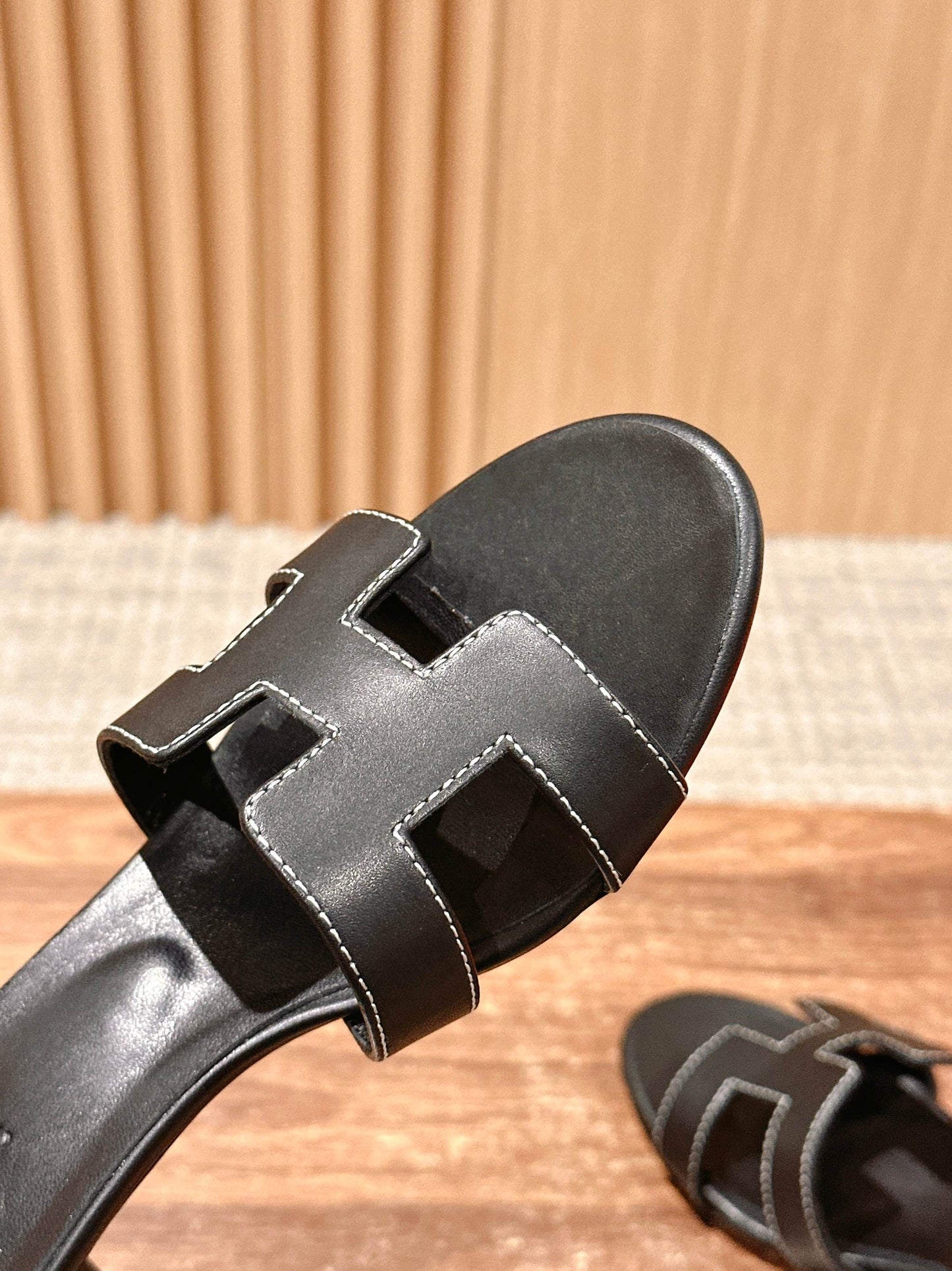 Hermès Classic H-Logo Chunky Heel Sandals