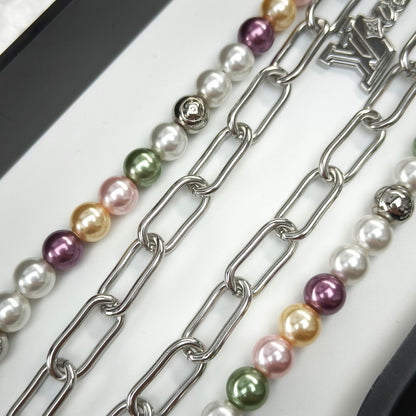 Louis Vuitton Pearls Belt Chain & Bag Charm
