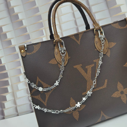 Louis Vuitton Floral Monogram Silver Bag Charm Belt