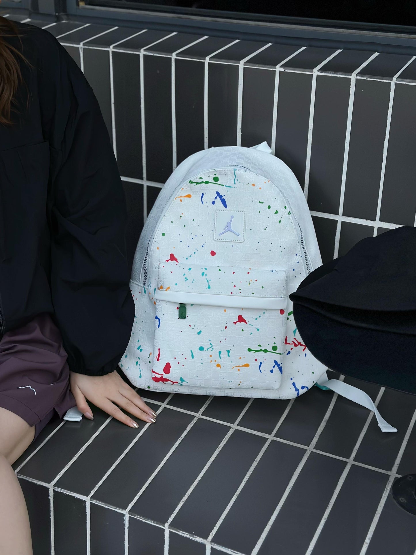 Jordan Monogram Canvas Backpack – White Graffiti