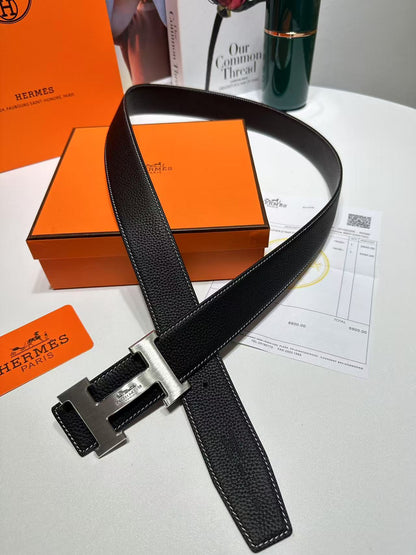 Hermès Men's Top-Layer Cowhide Pin Buckle Belt