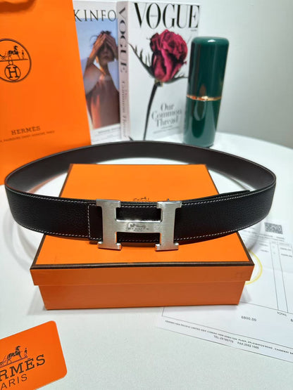 Hermès Men's Top-Layer Cowhide Pin Buckle Belt
