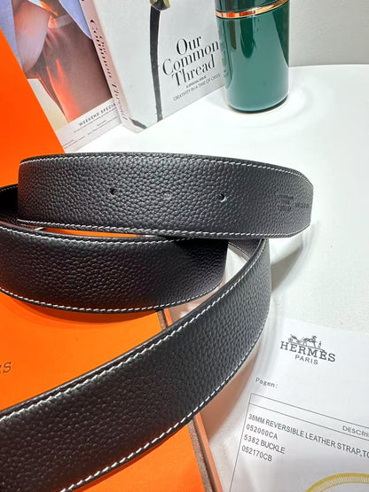 Hermès Men's Top-Layer Cowhide Pin Buckle Belt