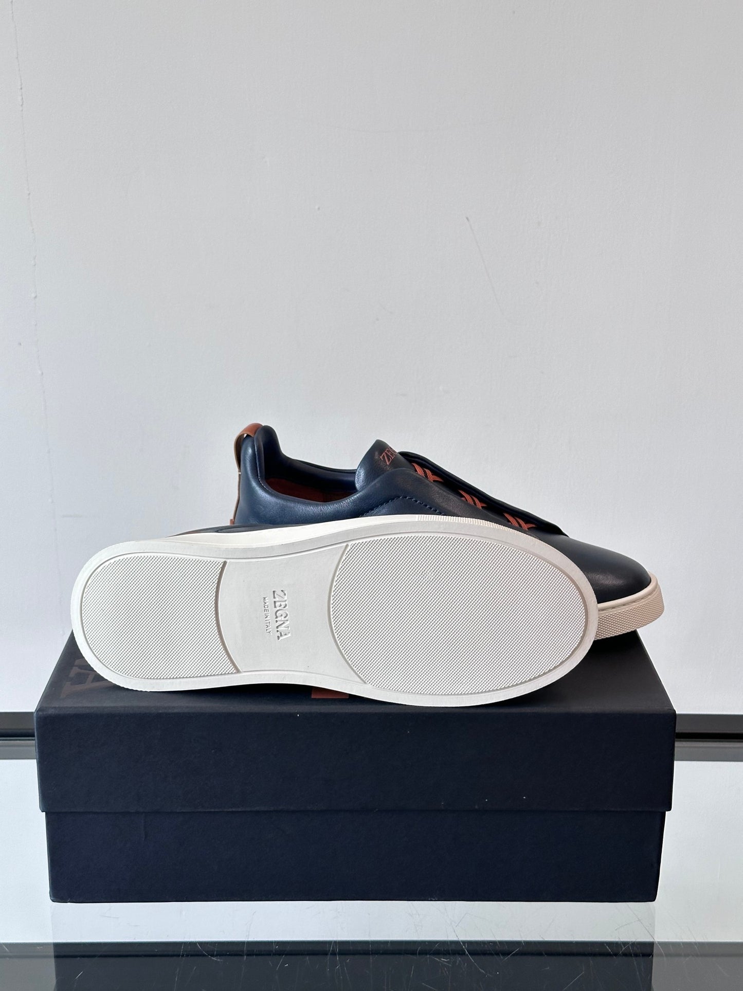 Zegna Men's Low-Top Leather Sneakers