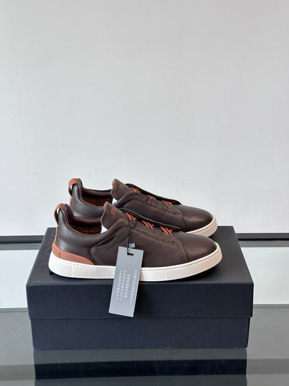 Zegna Men's Low-Top Leather Sneakers