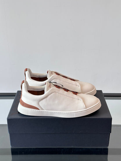 Zegna Men's Low-Top Leather Sneakers