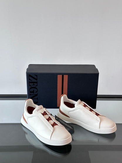 Zegna Men's Low-Top Leather Sneakers