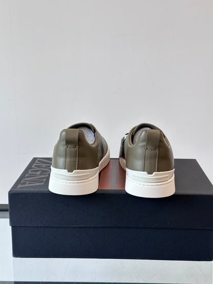 Zegna Men's Low-Top Leather Sneakers