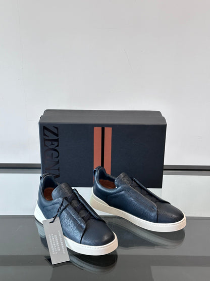 Zegna Men's Low-Top Leather Sneakers