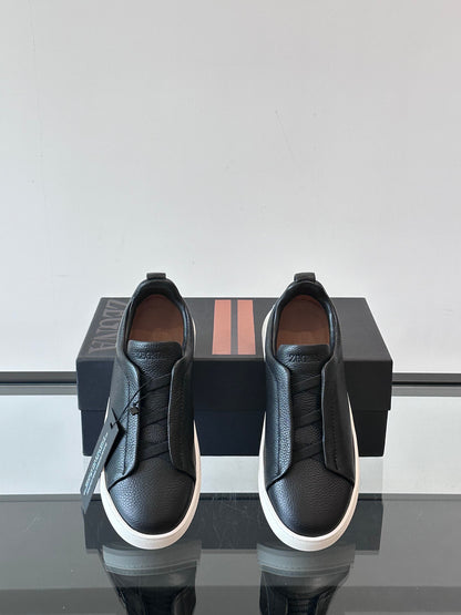 Zegna Men's Low-Top Leather Sneakers