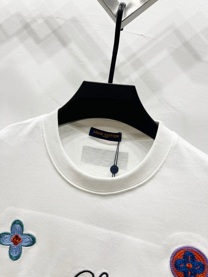 Louis Vuitton Colorful Monogram Embroidered T-Shirt – 2025SS