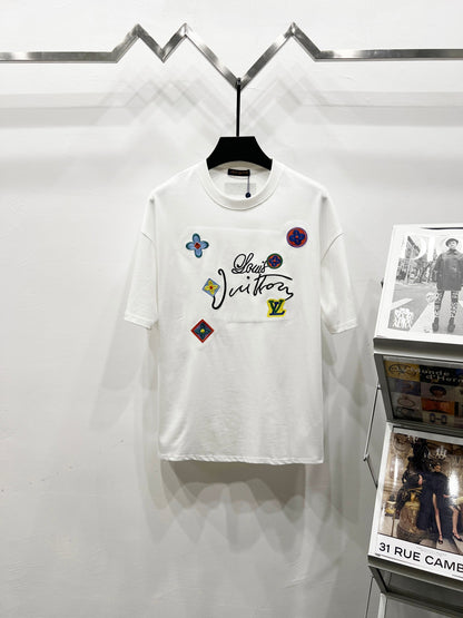Louis Vuitton Colorful Monogram Embroidered T-Shirt – 2025SS
