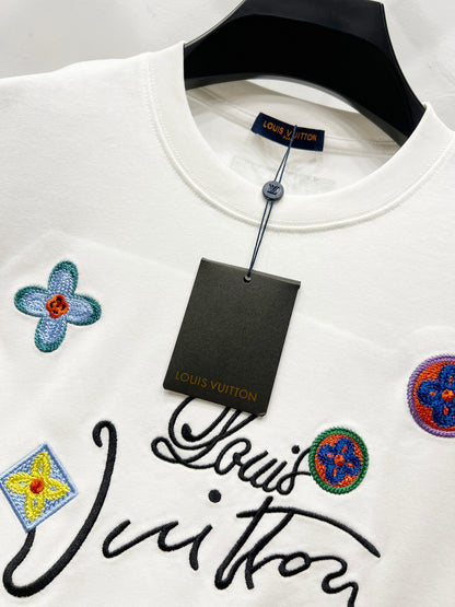 Louis Vuitton Colorful Monogram Embroidered T-Shirt – 2025SS