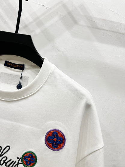 Louis Vuitton Colorful Monogram Embroidered T-Shirt – 2025SS