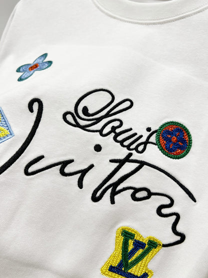 Louis Vuitton Colorful Monogram Embroidered T-Shirt – 2025SS