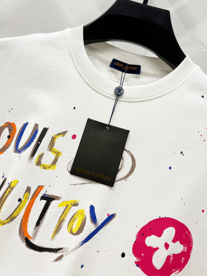 Louis Vuitton Universe Graffiti Paint Splatter T-Shirt – 2025SS