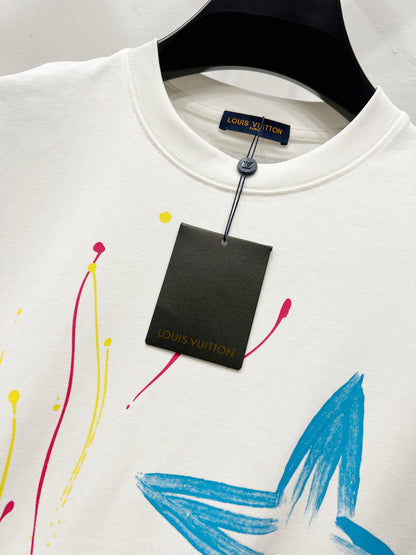 Louis Vuitton Colorful Graffiti Print T-Shirt – 2025SS
