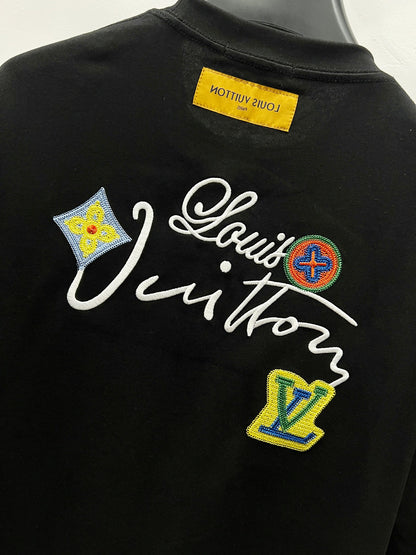Louis Vuitton Embroidered Floral Logo T-Shirt – 25SS Collection