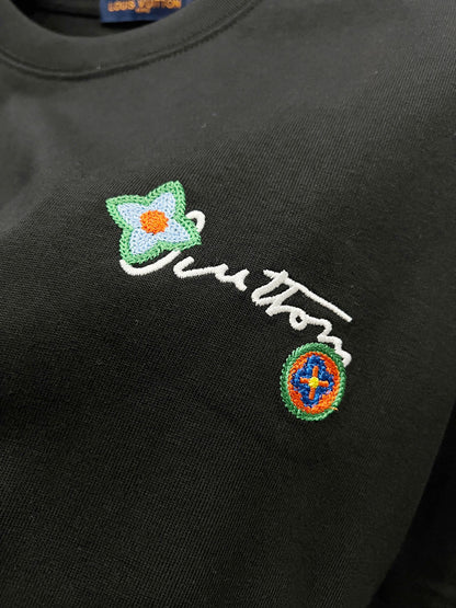 Louis Vuitton Embroidered Floral Logo T-Shirt – 25SS Collection