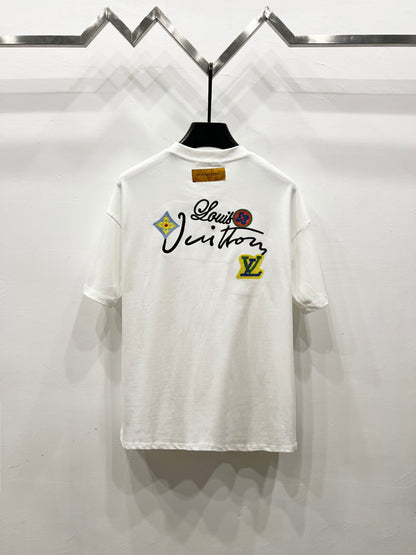 Louis Vuitton Embroidered Floral Logo T-Shirt – 25SS Collection