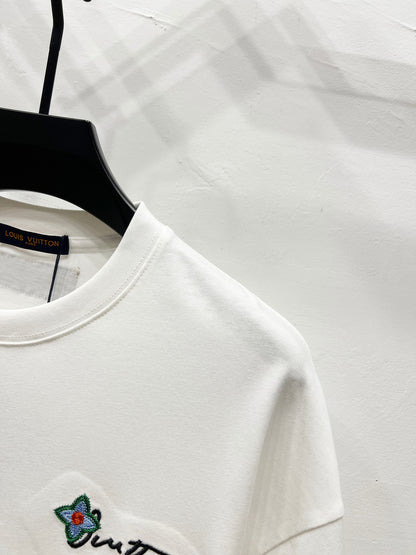 Louis Vuitton Embroidered Floral Logo T-Shirt – 25SS Collection