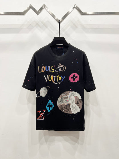 Louis Vuitton Universe Graffiti Paint Splatter T-Shirt – 2025SS