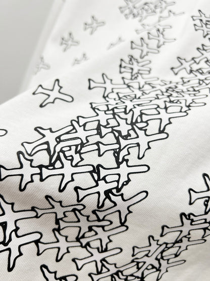 Louis Vuitton Airplane Logo Print T-Shirt – 2025 Summer Collection