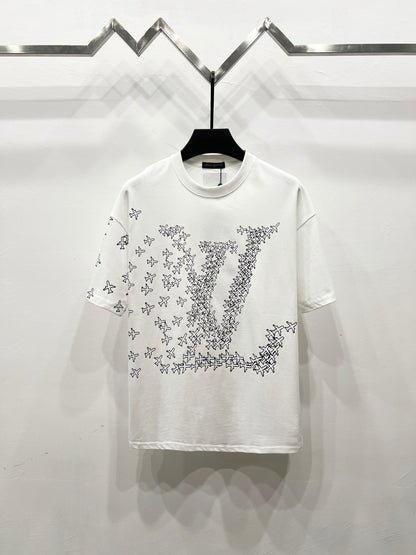 Louis Vuitton Airplane Logo Print T-Shirt – 2025 Summer Collection