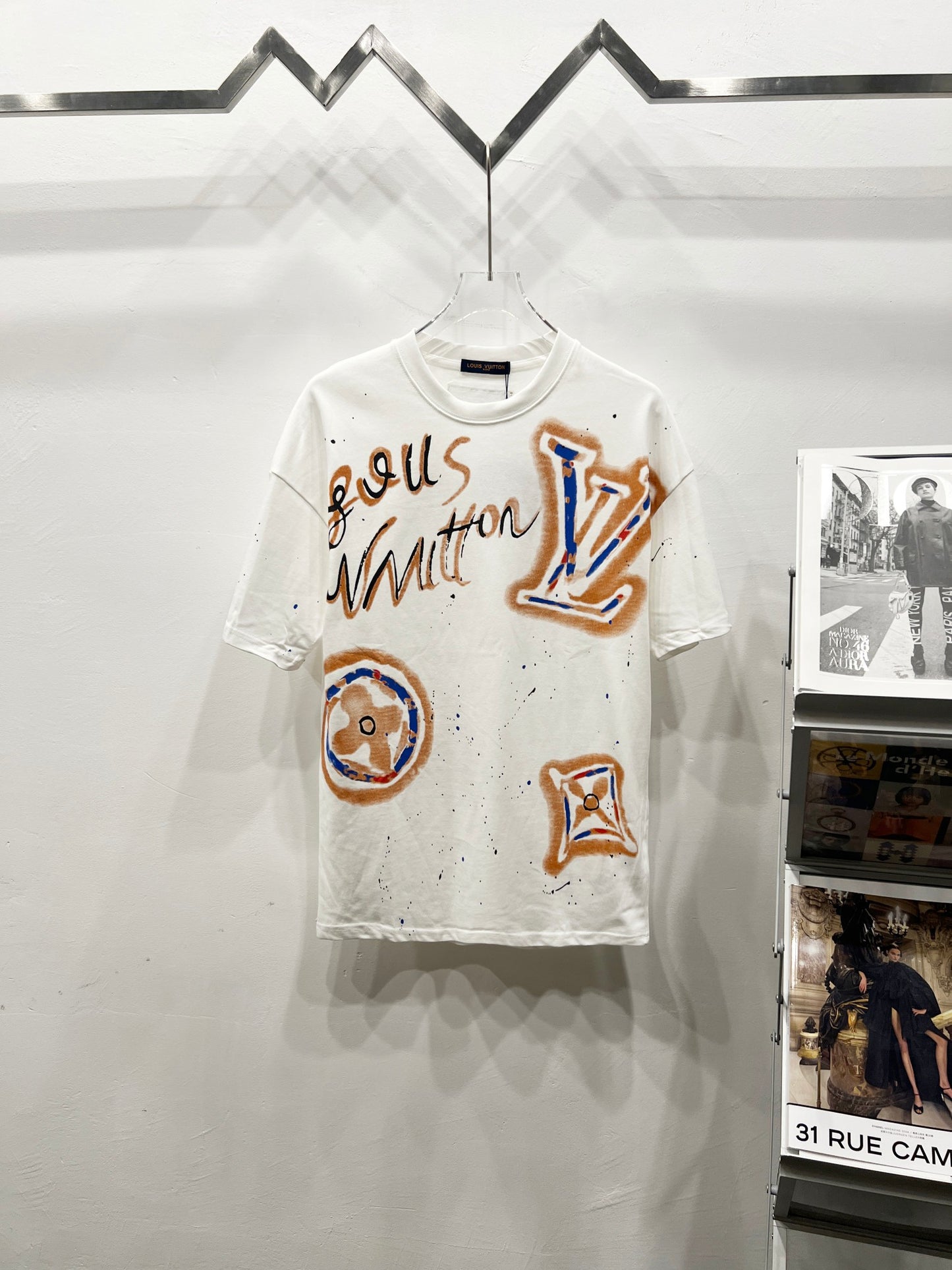 Louis Vuitton Colorful Graffiti Logo T-Shirt – 2025 Summer Collection
