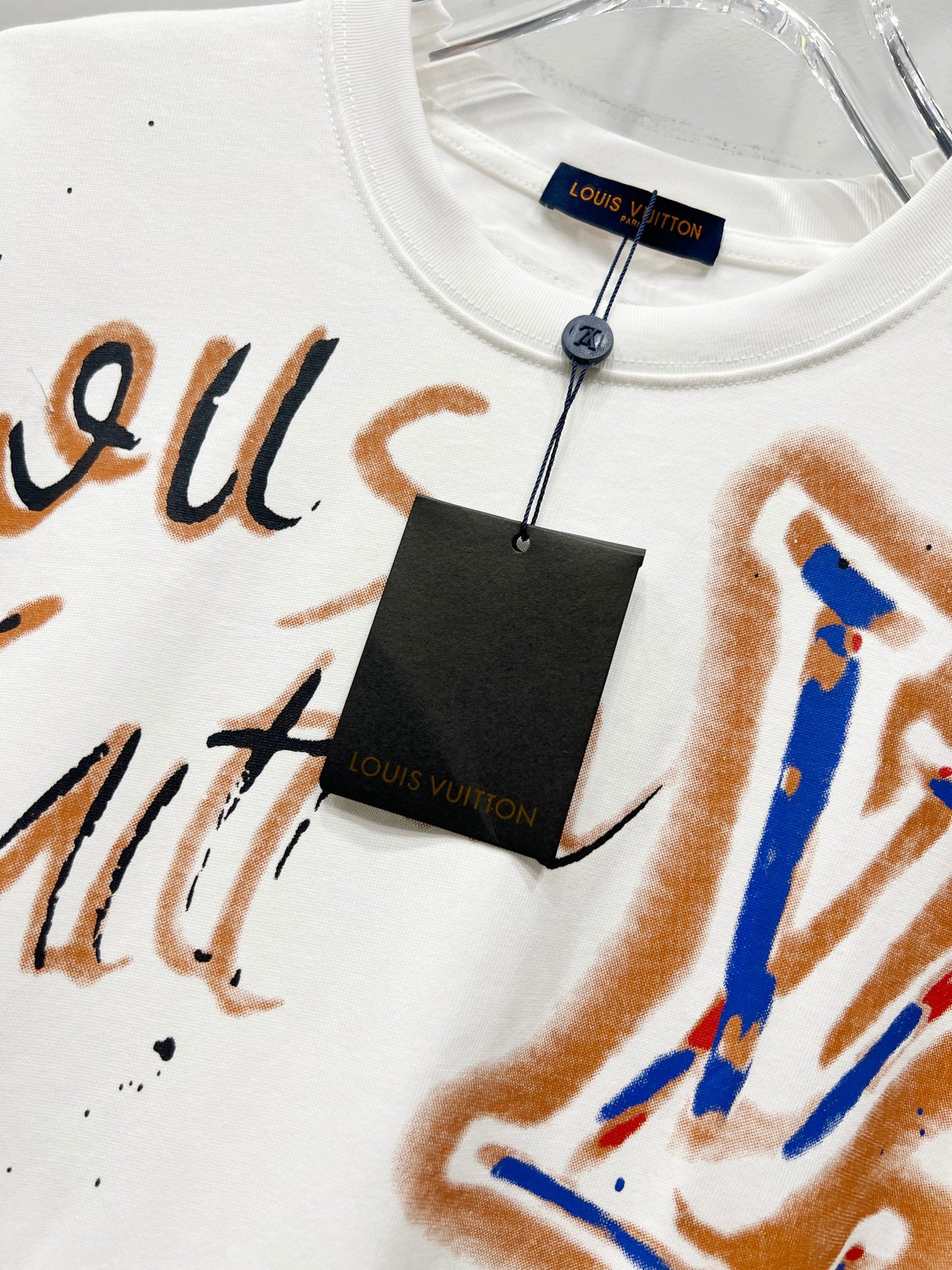 Louis Vuitton Colorful Graffiti Logo T-Shirt – 2025 Summer Collection
