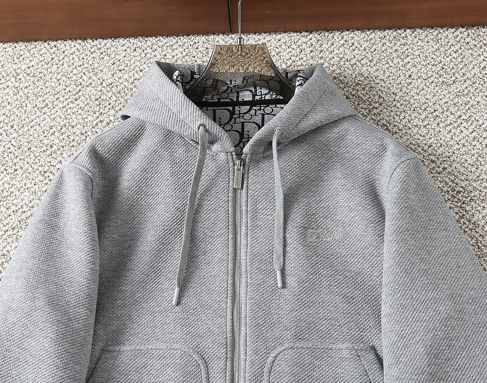 Dior Oblique Monogram Sweatshirt Jacket – 25SS Early Autumn Collection