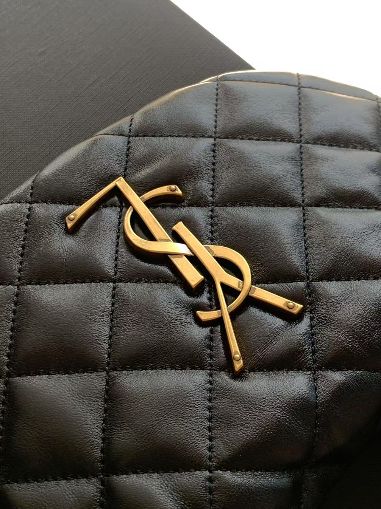 Saint Laurent ICARE Baby Lambskin Crescent Bag