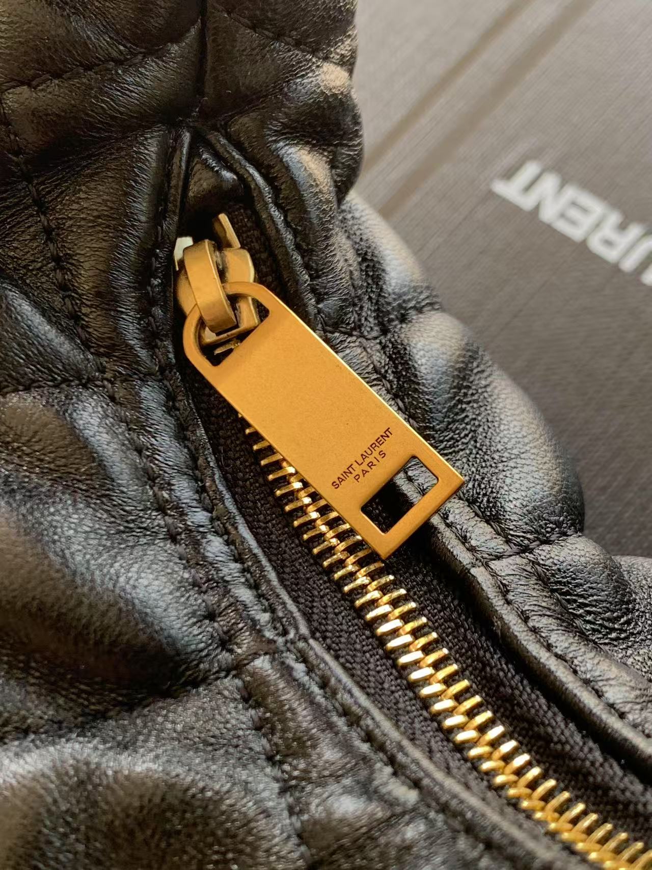 Saint Laurent ICARE Baby Lambskin Crescent Bag