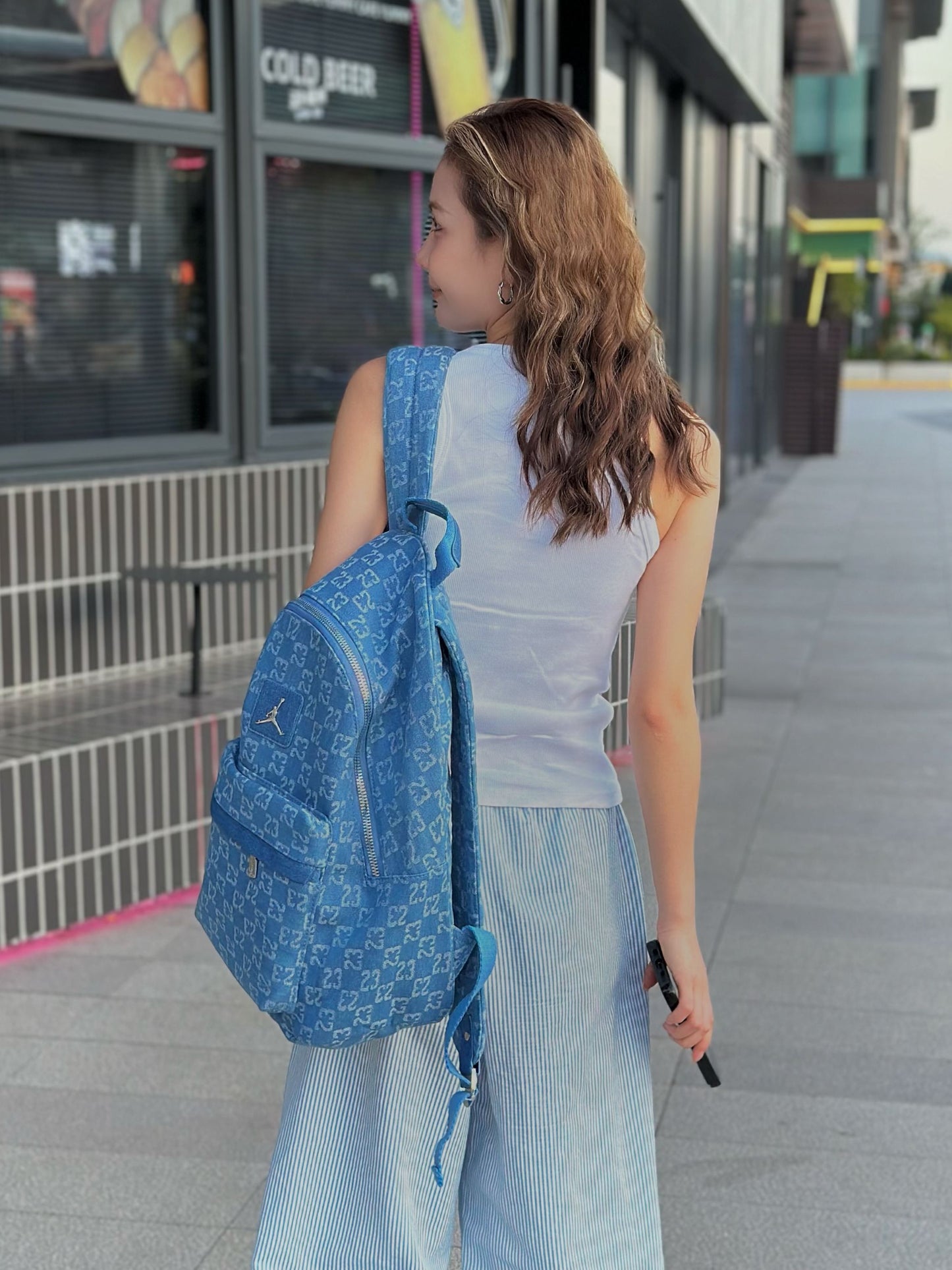 Jordan Monogram Denim Backpack