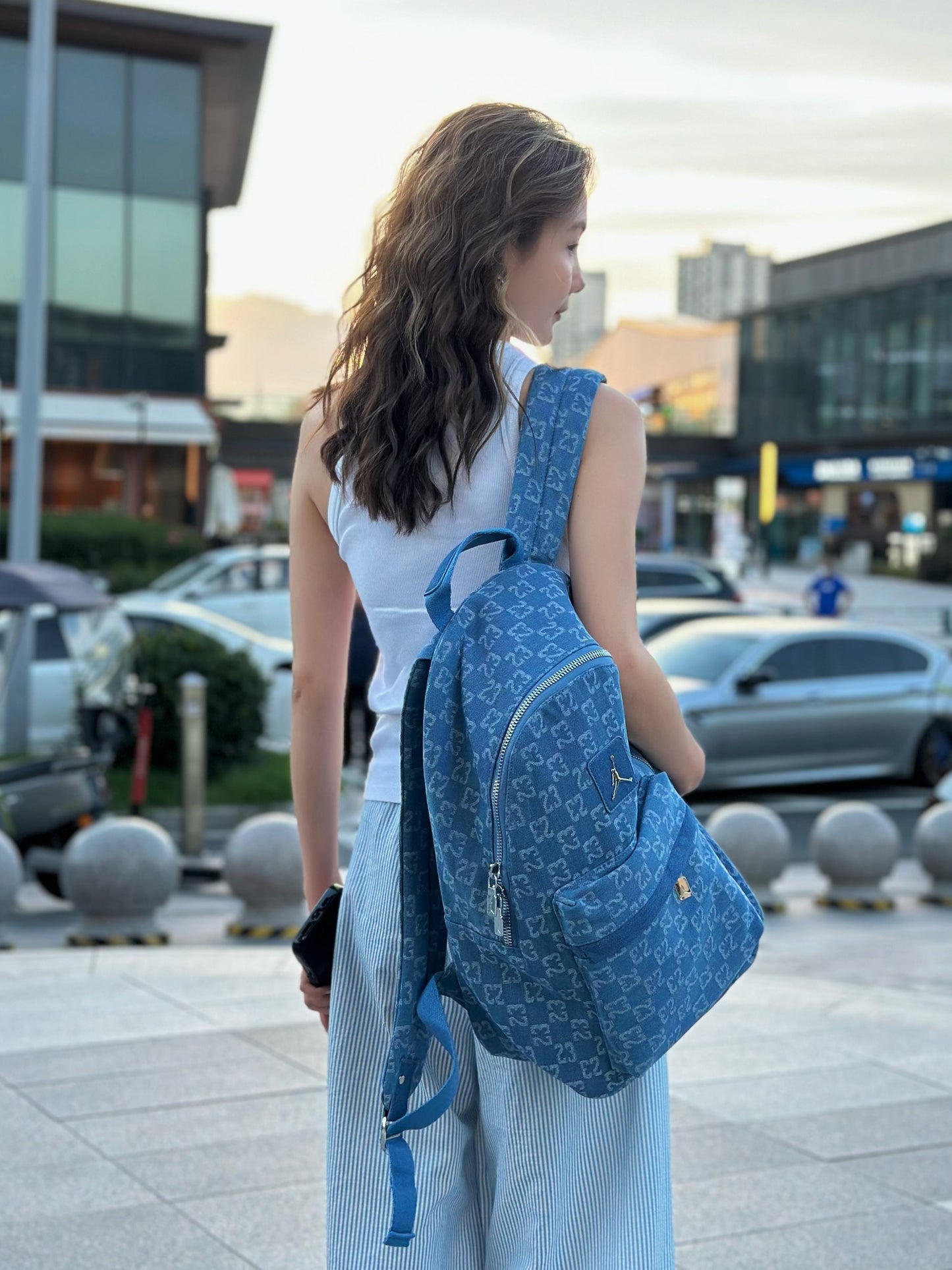 Jordan Monogram Denim Backpack