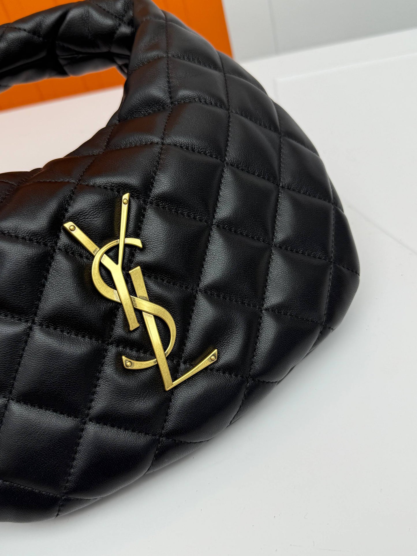 ICARE Nappa Leather Crescent Handbag