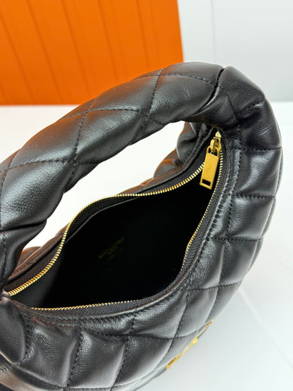 ICARE Nappa Leather Crescent Handbag