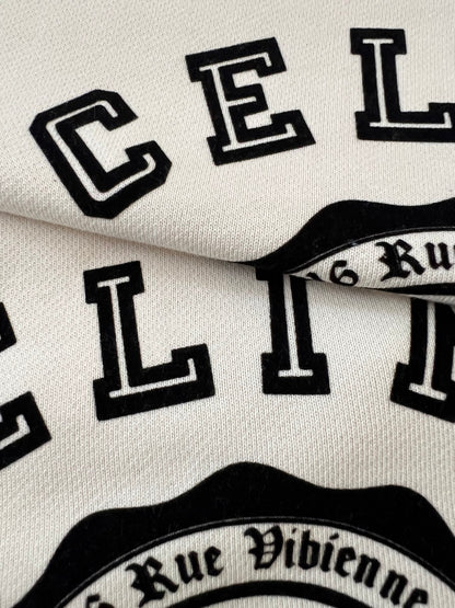 Celine Color-Block Flocked Logo Crewneck Sweatshirt – 2025FW